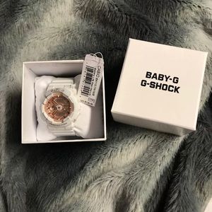 Baby G-shock White & Rose Gold